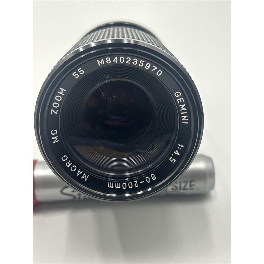 Canon Lens GEMINI 1:4.5 80-200mm MACRO MC ZOOM 55 Lens for Canon MADE IN JAPAN